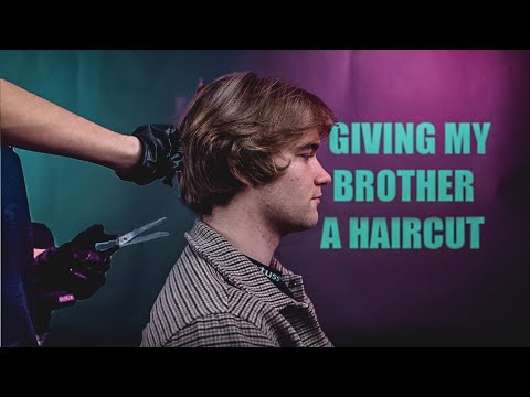 ASMR - GIVING MY BROTHER A HAIRCUT!