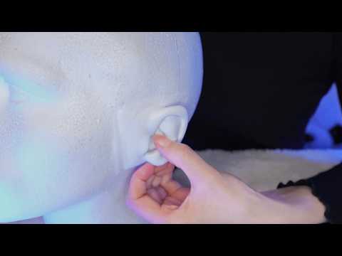 ASMR Outer Ear Cleaning & Scratching for Falling Asleep (No Talking) 😪 SR3D dummy head