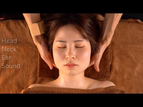 ASMR Neck, head, ear massage sound that makes you sleepy【PART】No talking｜頭首肩耳マッサージ音で眠くなる｜#NanMassage