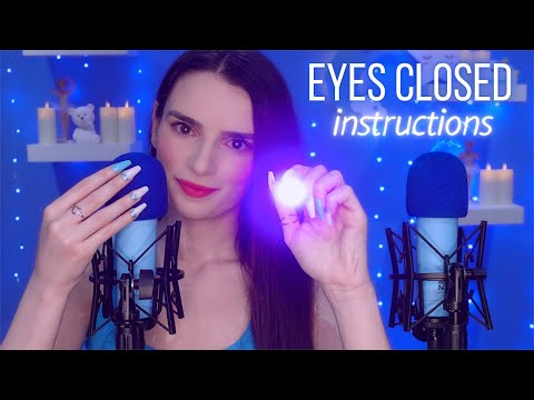 ASMR Follow My Instructions to SLEEP ✨ EYES CLOSED ✨ Ear to Ear Whispers , Games & Tests 😴 4K