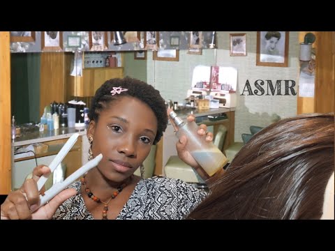 ASMR ROLEPLAY/CABELEIREIRA DOS ANOS 90 FAZ CHAPINHA E HIDRATAÇÃO NO SEU CABELO (caseirinho) 💇‍♀️💇‍♂️