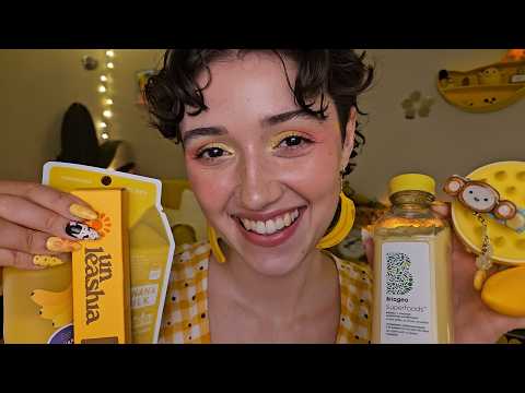 ASMR Spa Sleepover 🍌 Banana Themed Pampering (scalp massage, face touching, personal attention)