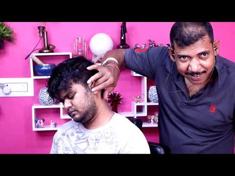 ASMR Satisfying ear fingering and head massage with crunchy neck crack ear Crack by Asim Barber