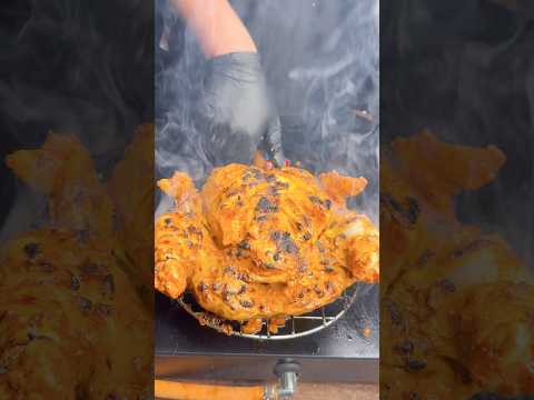 🔥 ASMR Whole Chicken Tandoori in Pressure Cooker 🍗 | Smoky & Juicy  #shorts #asmr