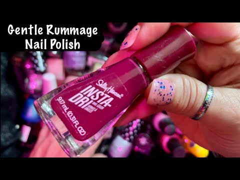 ASMR Gentle Nail Polish rummage (Quiet Whispers) Big box of Nail polish~No talking tomorrow.