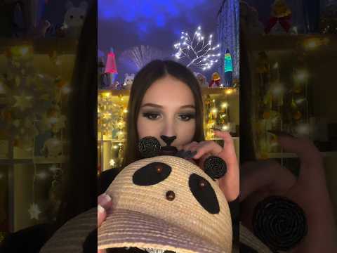 #asmr #panda #pandamakeup #asmrtingles #pandahat #triggers #kawaiipanda #nounours #oddlysatisfying