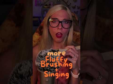 more Fluffy Brushing + Singing #asmr #relaxing #twitch #asmrsounds #tingles #youtubeshorts #shorts