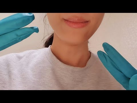 ASMR Cranial Nerve Exam With Latex Gloves 👩‍⚕️🩺 eye ear hearing test, focus test, dentist, checkup