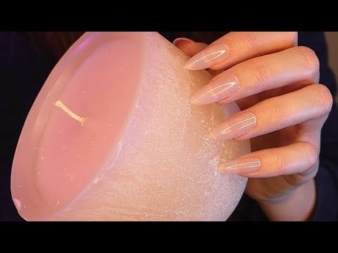 ASMR SCRATCHING ONLY on Textured Candles | Fast Scratching | Wax Candles | No Talking