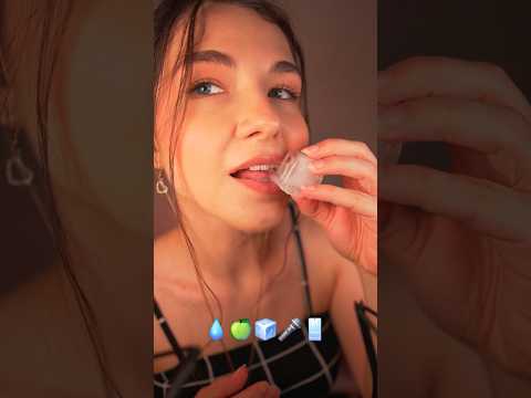 ASMR con emojis 💧🍏🧊🎤📱 #asmr #shorts