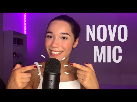 ASMR SONS DE BOCA NO MICROFONE NOVO + PINCEL + GOTINHA + ARRANHANDO O MIC - FIFINE K678