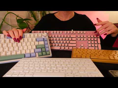 ASMR In-Depth Keyboard Tour  ⌨️✨ Soft-Spoken 💤 Typing Sounds, Mechanical, Thocky/Creamy, Typewriter