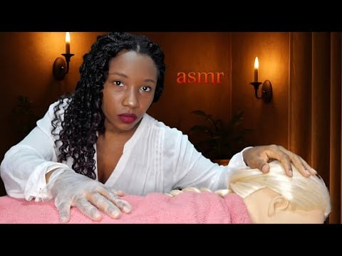 ASMR MASSAGEM NO COURO CABELUDO E SESSÃO DE QUIROPRAXIA RELAXANTE (com voz suave ROLEPLAY)