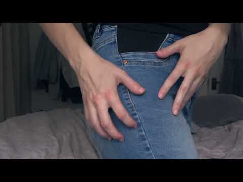 ASMR Stroking & Scratching Denim Jeans