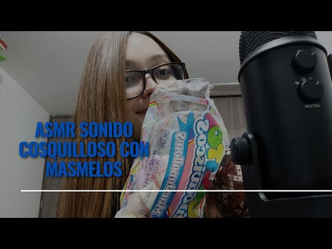 ASMR | COMIENDO MASMELOS - SONIDOS MUY RELAJANTES (Hablando mucho)