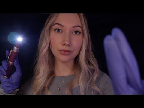 ASMR Cranial Nerve Exam For Sleep (Eyes CLOSED Halfway Through) 🌙✨