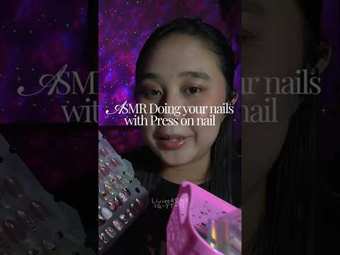 ASMR Doing your Nails with Press on Fake Nails 💅🏻💖 #asmr #pressonnails #nailcare #nailart