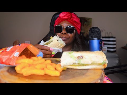 Big Spicy Swiss Tuna Utz Cheddar Cheese Curls ASMR Eating Sounds