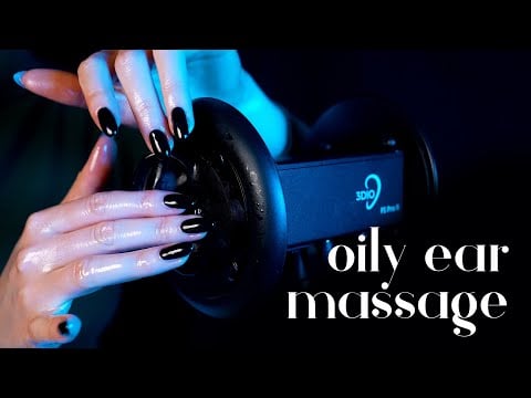 ASMR | Massaging your EARS with OIL and LOTION