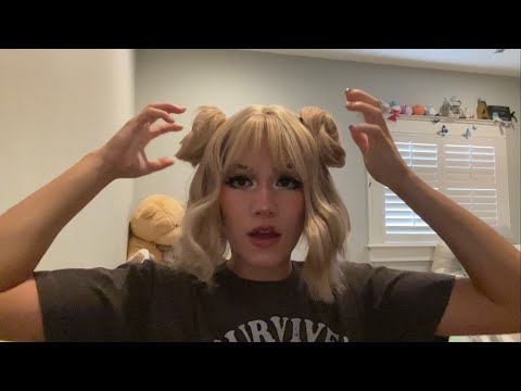 pov: fnaf fan tries on cheap wigs (asmr) (anibu wigs haul)