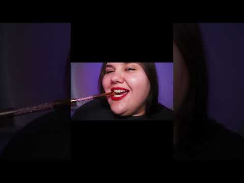 ASMR: Lightly tapping my teeth on a stick | Short trigger sounds