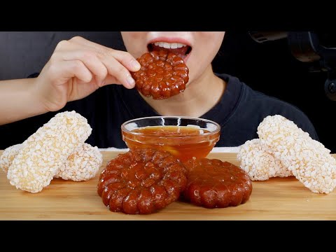 ASMR Korean Traditional Desserts | Yakgwa and Yugwa | No Talking Eating Sounds |  MINEE EATS