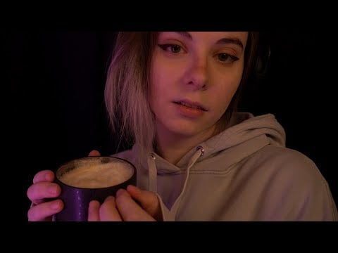 whispered ASMR | have a cozy Cup of Coffee with me - rain, ramble