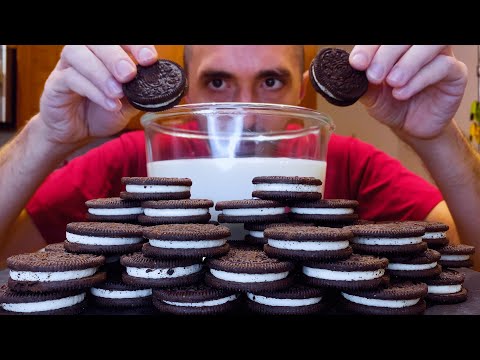 ASMR | CHOCOLATE COOKIES & MILK | CRUNCHY EATING SOUNDS | MUKBANG