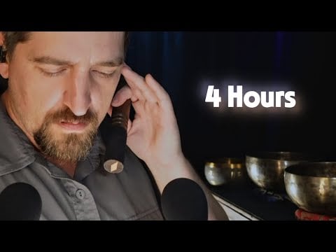 ASMR Bowls & Breathing Sound Bath (No Talking) 4-hour Loop