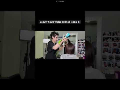 Hair salon ASMR visual and auditory activation #Short cut makes it light and easy to care for~