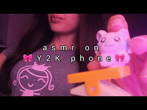 Lofi ASMR on Y2K mobile phone 💖 (super fast, actual camera touch, no talking)