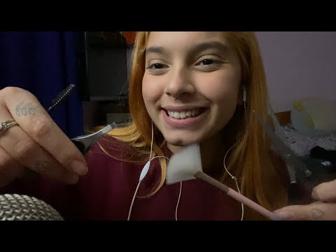 ASMR REPITIENDO MI INTRO MÁS LOS MEJORES TRIGGERS| HOLA BEBÉS, tijera, brocha, pinza| SOFIWI