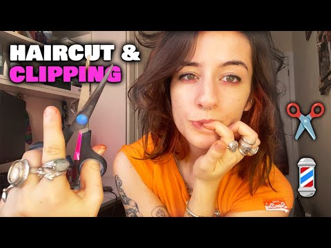 [ASMR] ✂️ Fast Haircut & Face Clipping 🩷🧡