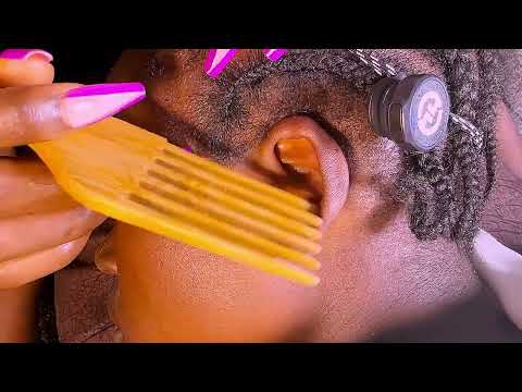 Asmr Fast and aggressive Indian head massage, scalp oiling with gum chewing, back nape and forehead