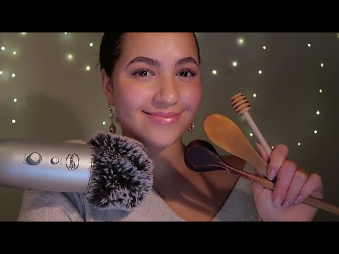 ASMR First time doing wooden spoon scooping | GER