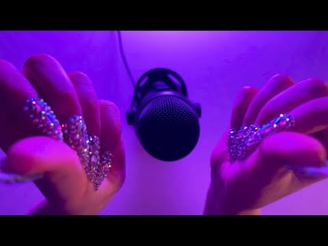 ASMR Hand Sounds with Crystal Nails | Sleep Triggers & Gentle Movements