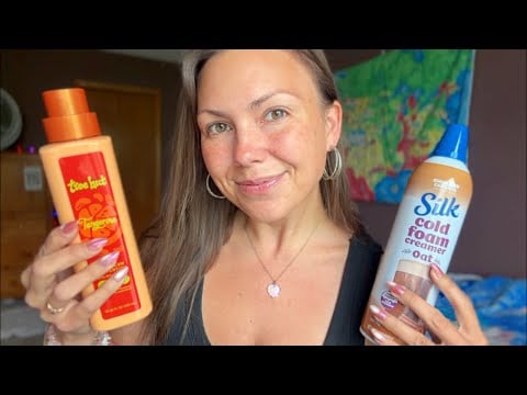 asmr/ I treated myself to some birthday treats🍊🧴 