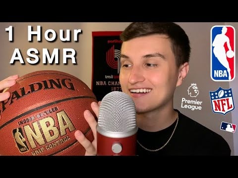 1 HOUR of Sports ASMR 🏀⚽️🏈 (nba, soccer, nfl football, etc)