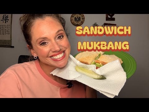 ASMR Sandwich Mukbang 🥪🥒 Crunchy Chips, Pickles & Soft Spoken Rambling