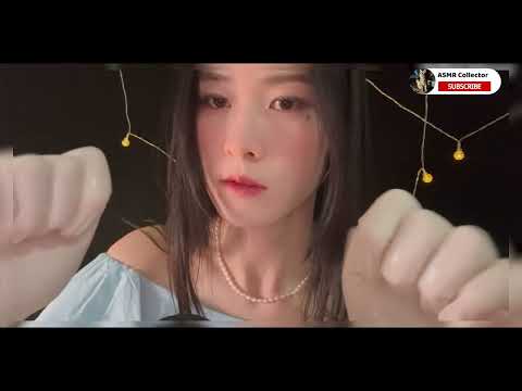 ASMR🎧｜Three types of hand rubbing trigger sounds ~｜White medical rubber gloves｜Lace gloves