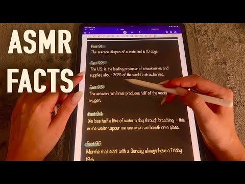 😴 ASMR - 📚 Slow Reading of facts [2] - close clicky whispers