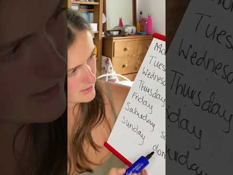 ASMR en Español 🗓️ Días de la Semana #Shorts