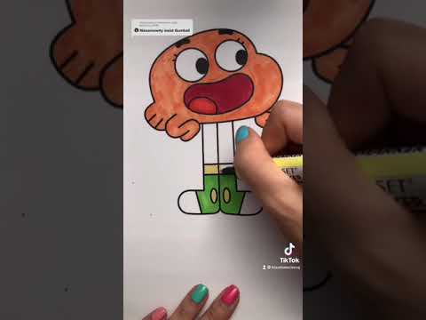 ASMR po polsku Gumball Darwin Watterson kolorowanka #Shorts