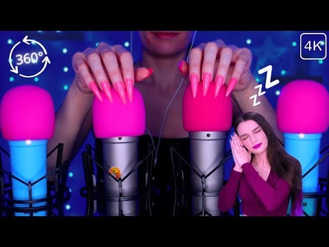 ASMR 🚨 DANGEROUSLY TINGLY 360° Mic Scratching 😱 4 MICS Around Your HEAD - INSTANT Sleep | No Talking