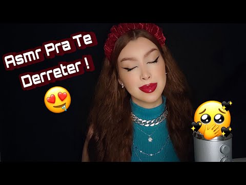 ESSE ASMR VAI TE DERRETER 🤤 Sons de boca e pincel na tela ✨