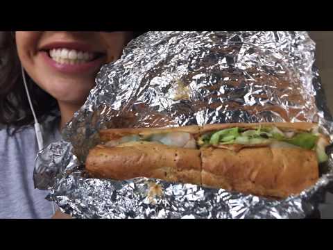 ASMR MUKBANG- CHEBA HUT TURKEY SANDWICH, MOUTH SOUNDS, BAG SOUNDS