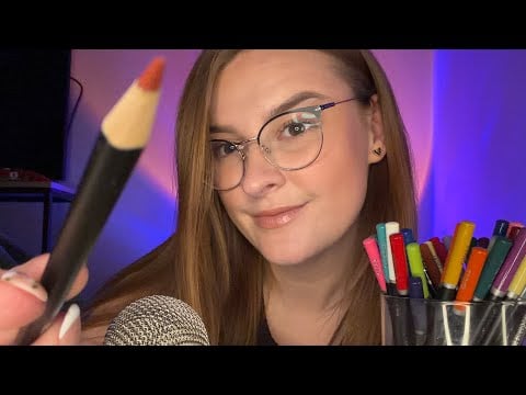 ASMR Doing Your Makeup With RANDOM Coloured Pencils ✏️💄