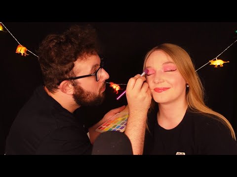 ASMR Boyfriend Does My Makeup (Whispered)