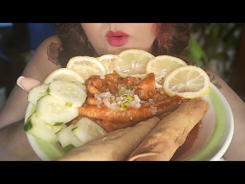 ASMR comiendo patitas de pollo 🐔 