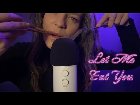 ASMR | Eating You Up (Plastic & Wooden Spoons + Mic Scratching + Mouth Sounds)